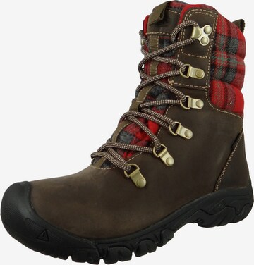 KEEN Lace-Up Boots in Brown: front