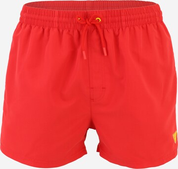 GUESS Kratke kopalne hlače | rdeča barva: sprednja stran