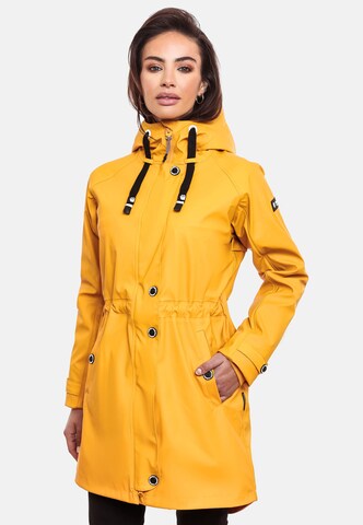 Cappotto funzionale 'Rainy Flower' di NAVAHOO in giallo: frontale