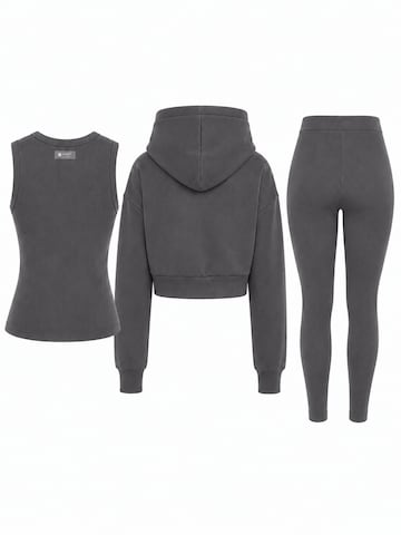 Mowi Fit Tracksuit 'Hoodie Legging Set' in Grey