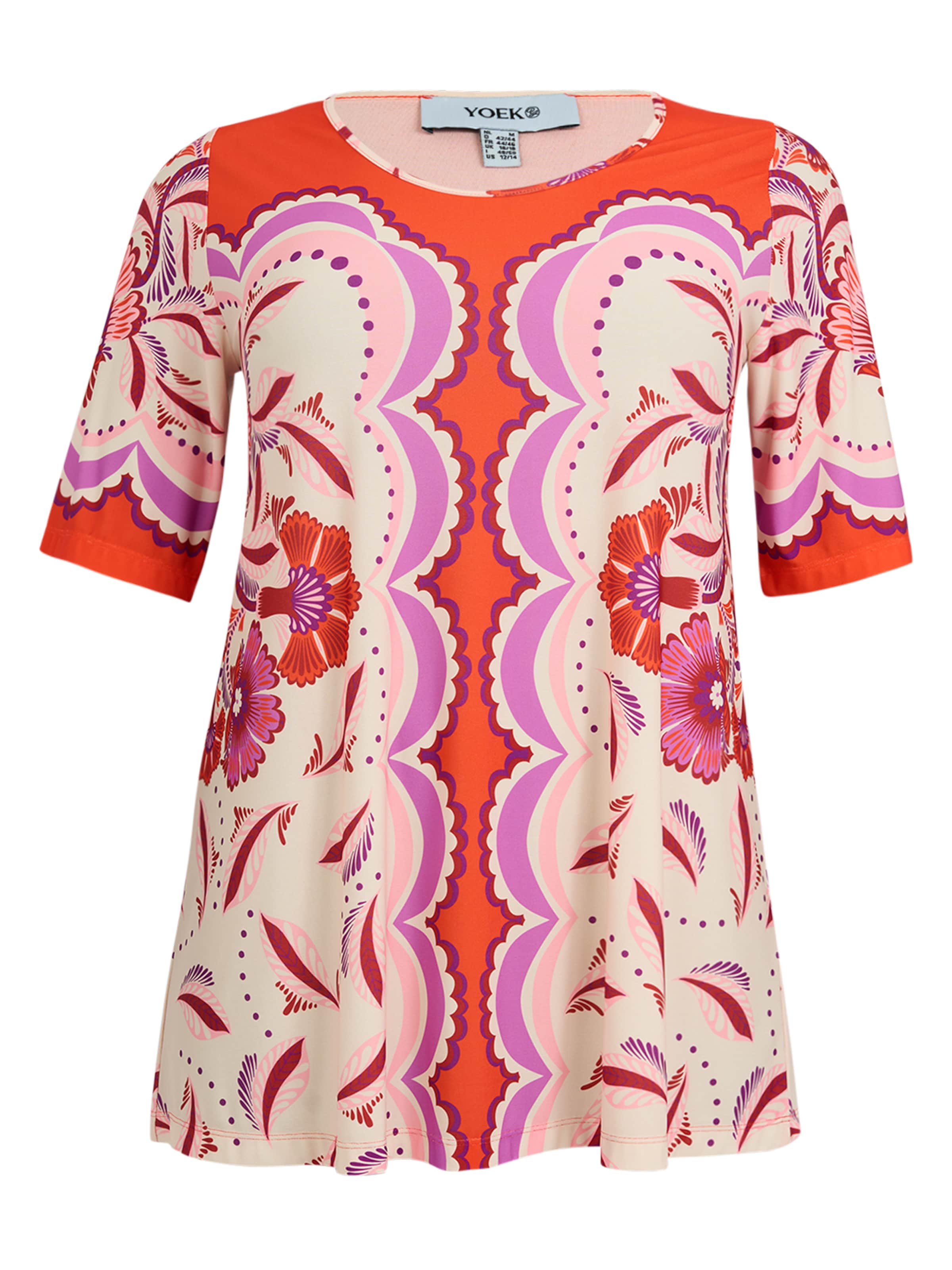 YOEK Blouse in Orange: front