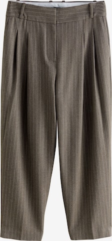 NextLoosefit Hlače s naborima - smeđa boja: prednji dio