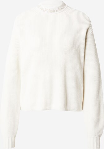 Calvin Klein Jeans Tröja i beige: framsida