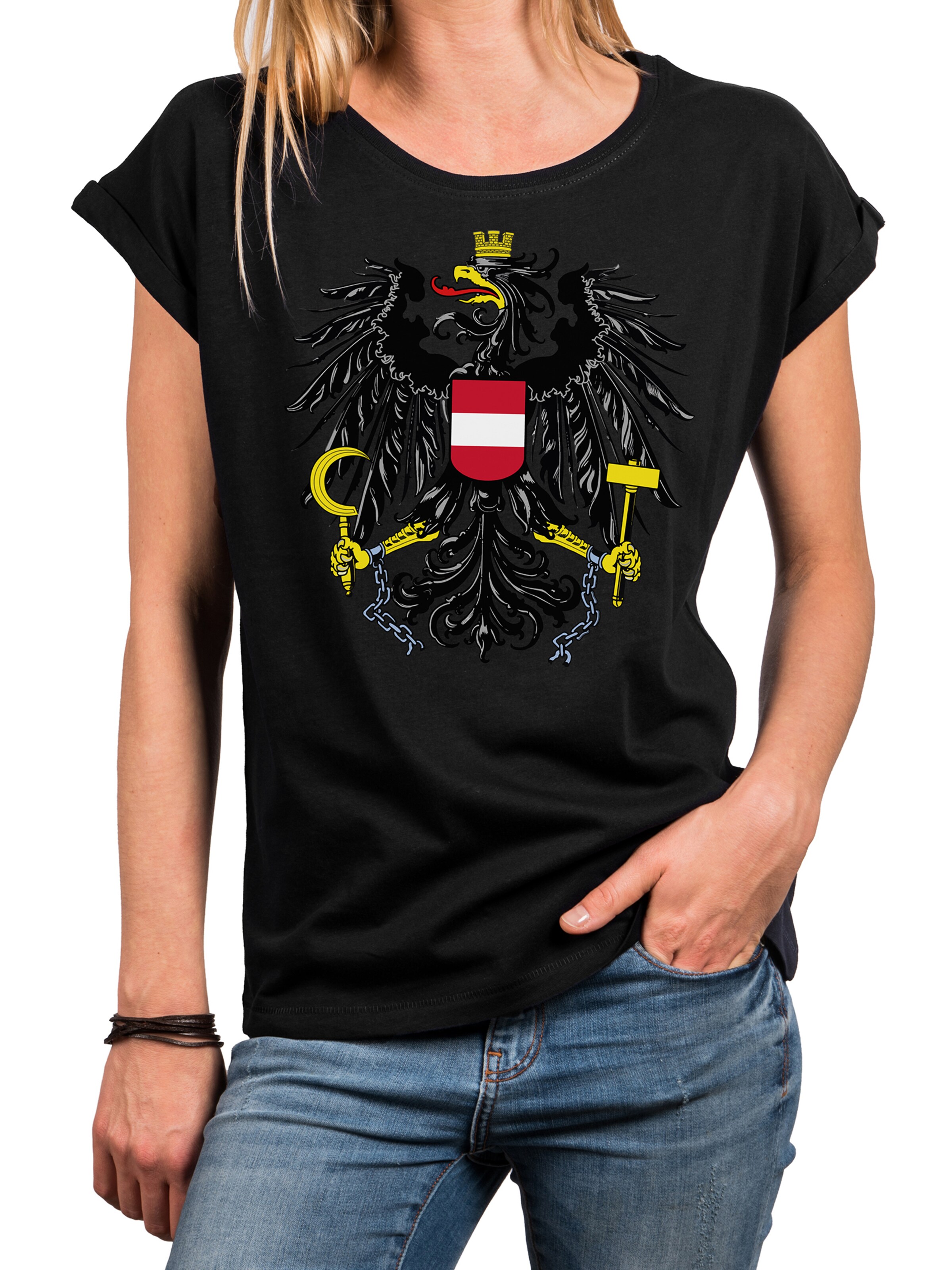 MAKAYA Shirt 'AT-Adler' in Black