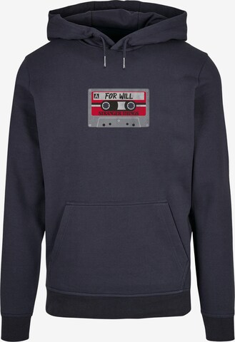 ABSOLUTE CULT Sweatshirt 'Stranger Things - Cassette For Will' in Blauw: voorkant