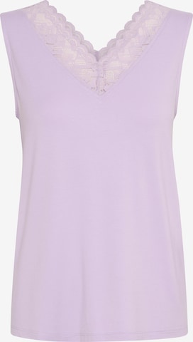 Cream Top in Purple: front