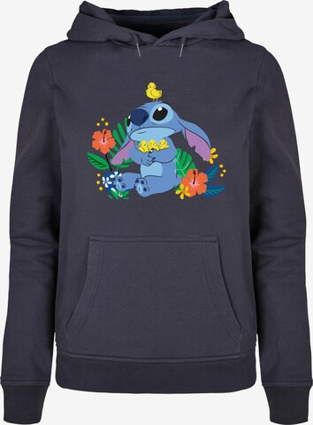 ABSOLUTE CULT Sweatshirt 'Lilo and Stitch - Birds' in Blauw: voorkant