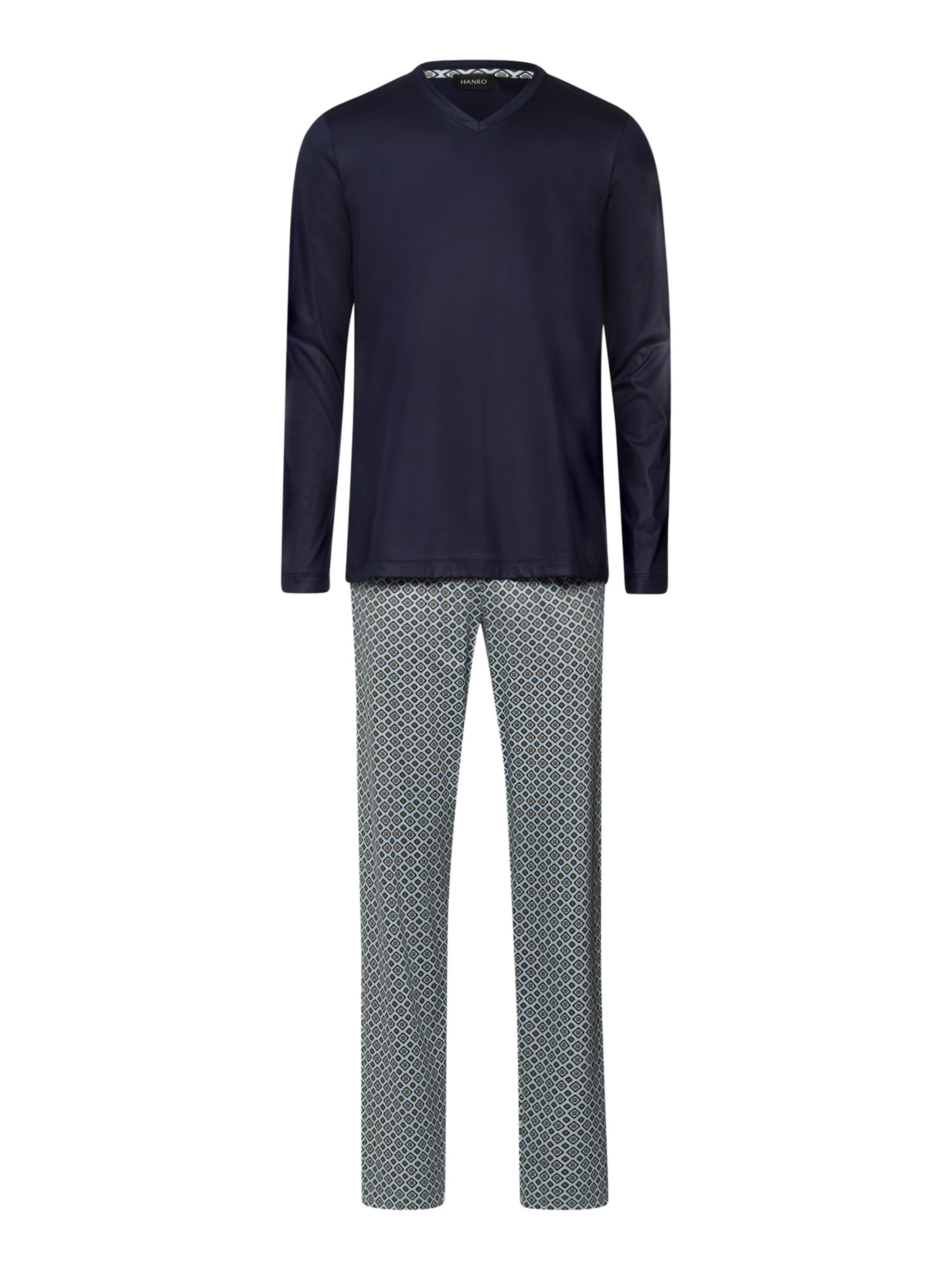 Hanro Pyjama ' Night & Day ' in Blau: Vorderseite