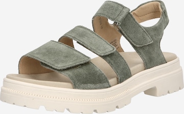 ARA Strap Sandals in Green: front
