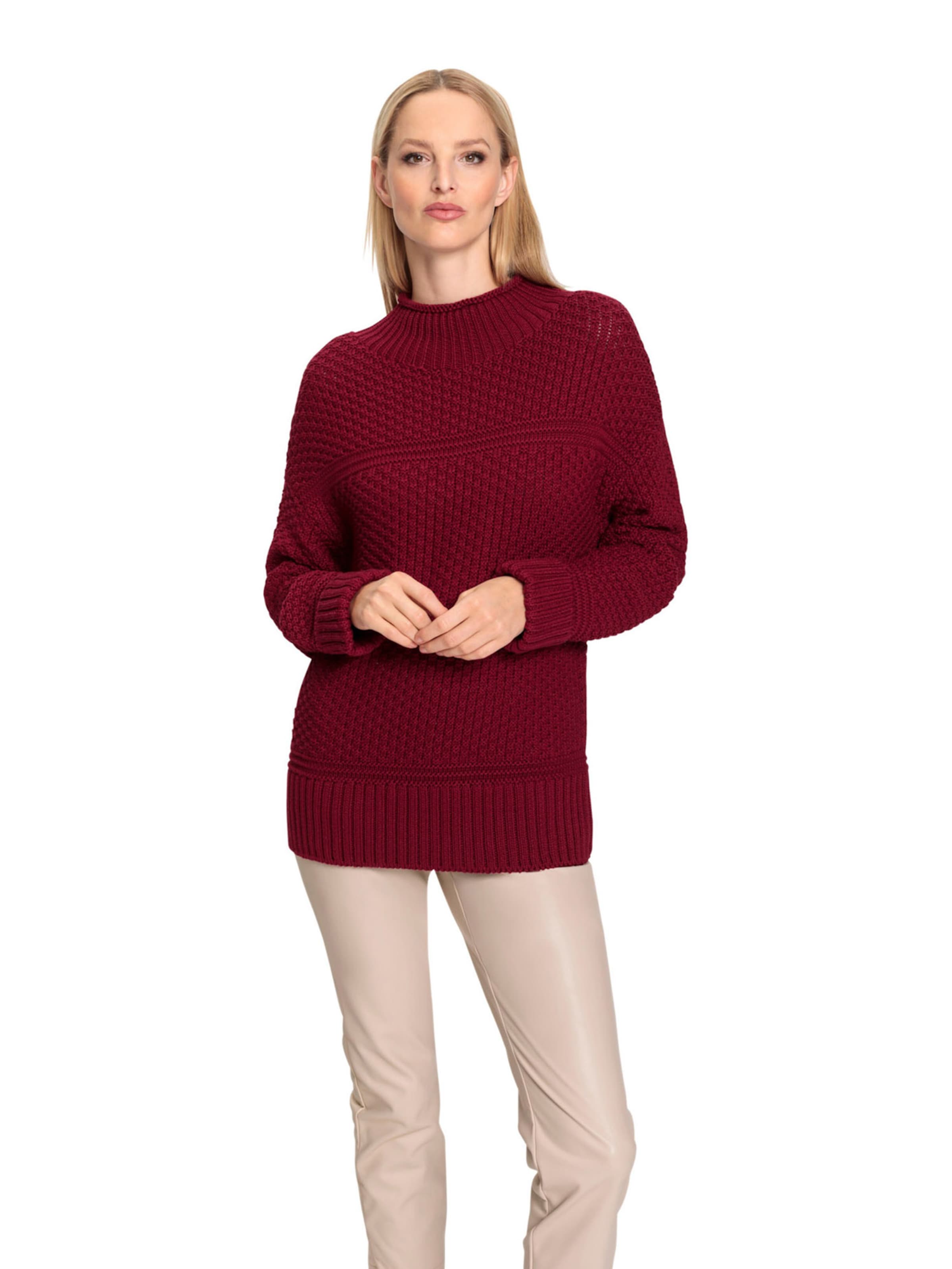 Pulover de la heine pe roșu: față