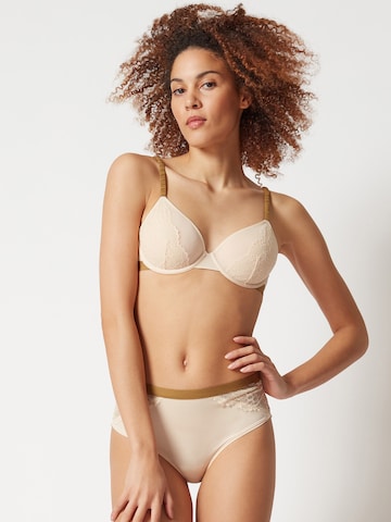 Skiny T-shirt Bra in Beige: front