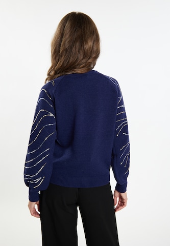 usha BLACK LABEL Sweater 'Nowles' in Blue