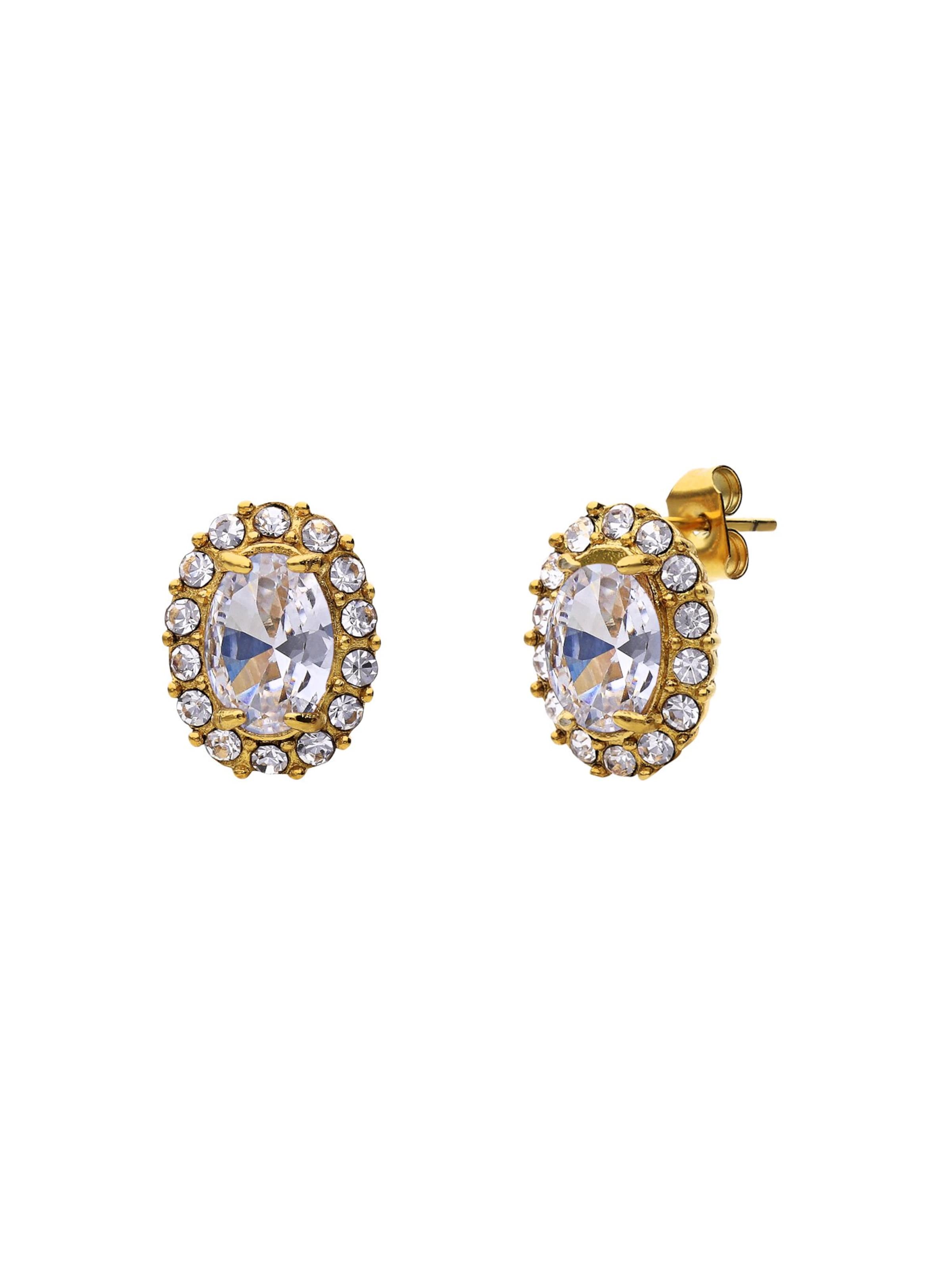 Lucardi Earrings in Gold: front