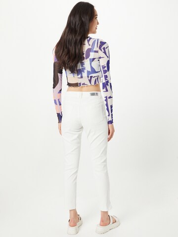 COMMA Slimfit Spodnie w kolorze biały