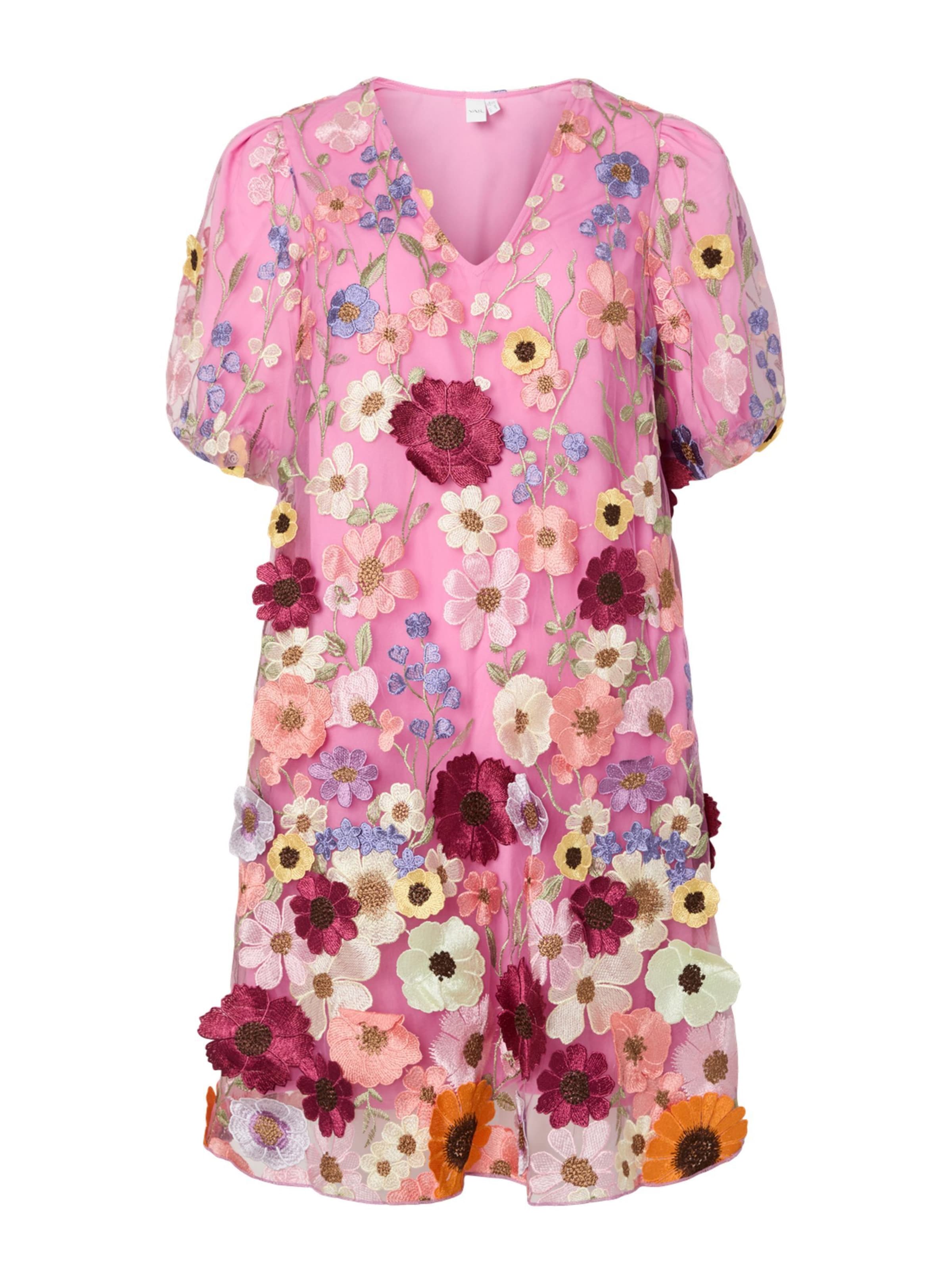 YAS Jurk 'YASFlowering' in Roze: voorkant