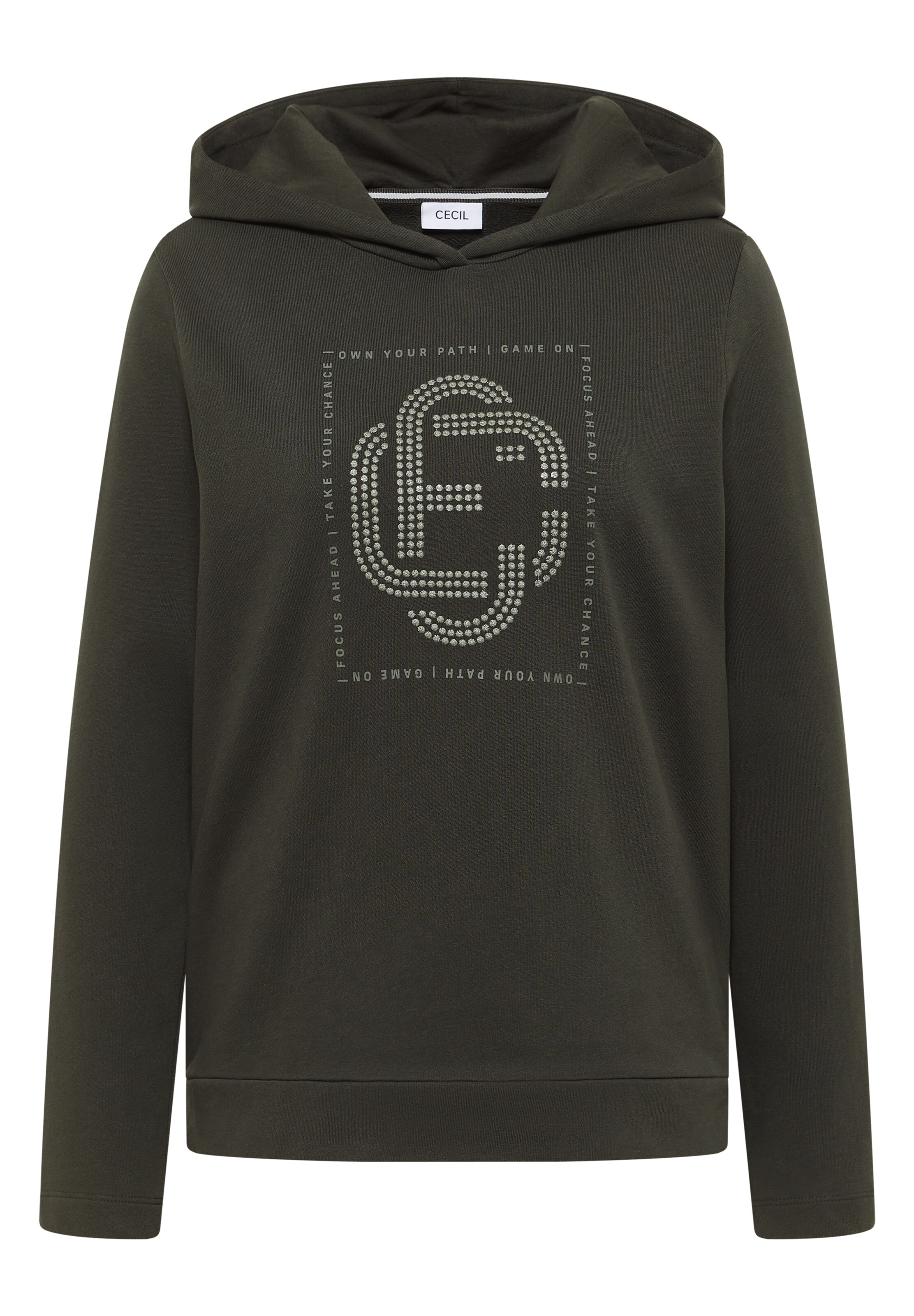 CECIL Sweatshirt in Green: front
