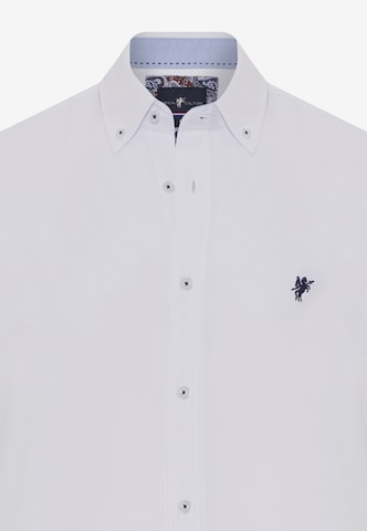 DENIM CULTURE Regular fit Button Up Shirt 'MATTHEW' in White