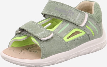 Sandale 'NINO' de la SUPERFIT pe verde: față