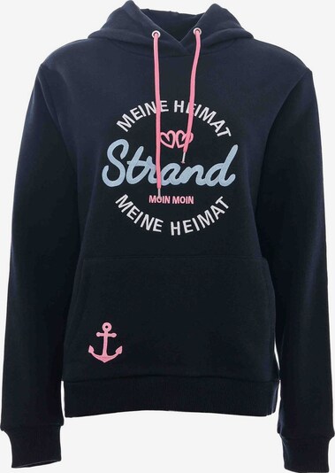 Zwillingsherz Sweatshirt 'Meine Heimat' i marinblå / ljusblå / rosa / vit, Produktvy