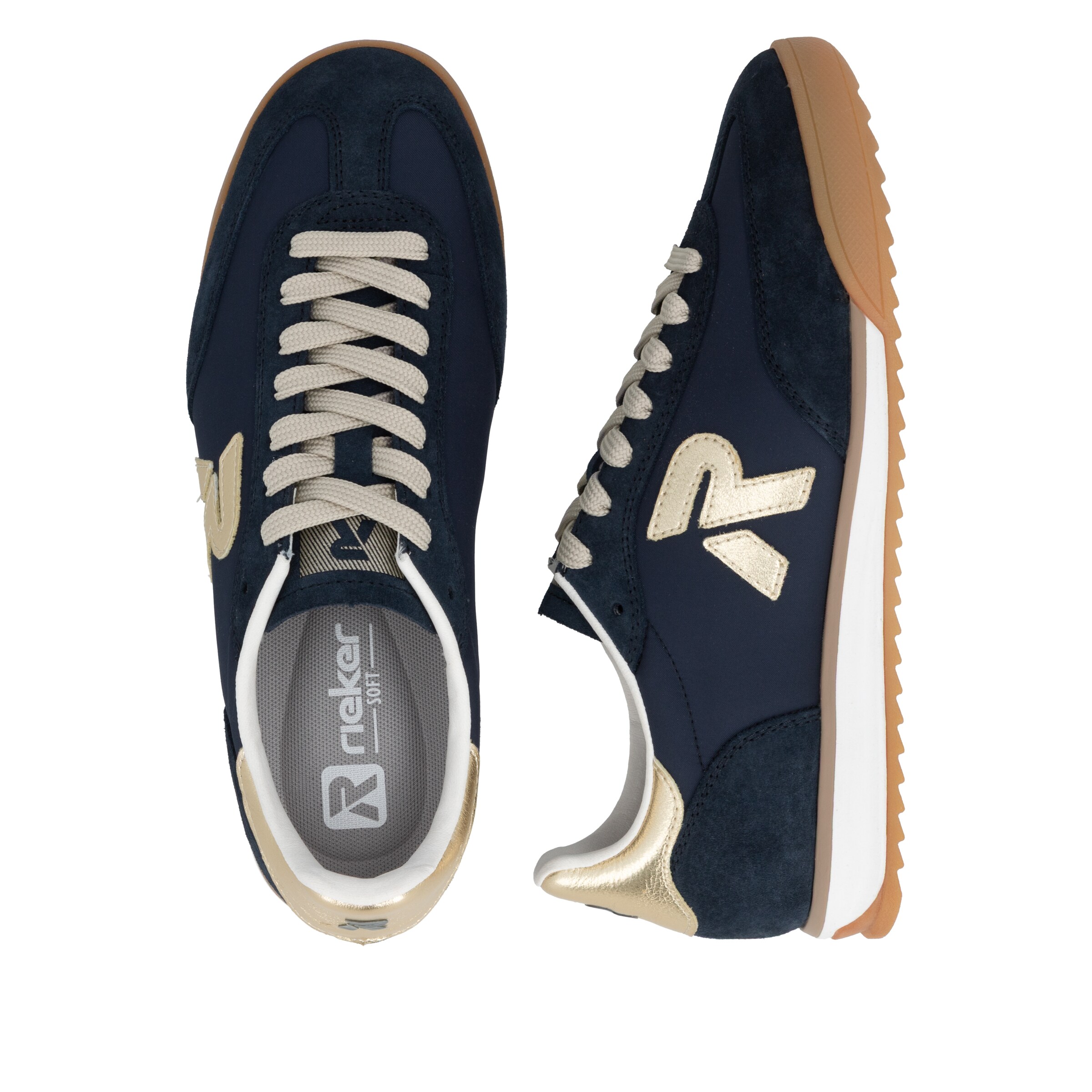 Baskets basses Rieker en bleu