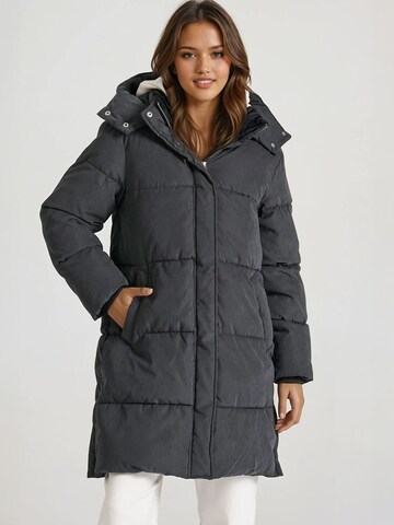 Manteau d’hiver Funky Buddha en noir : devant