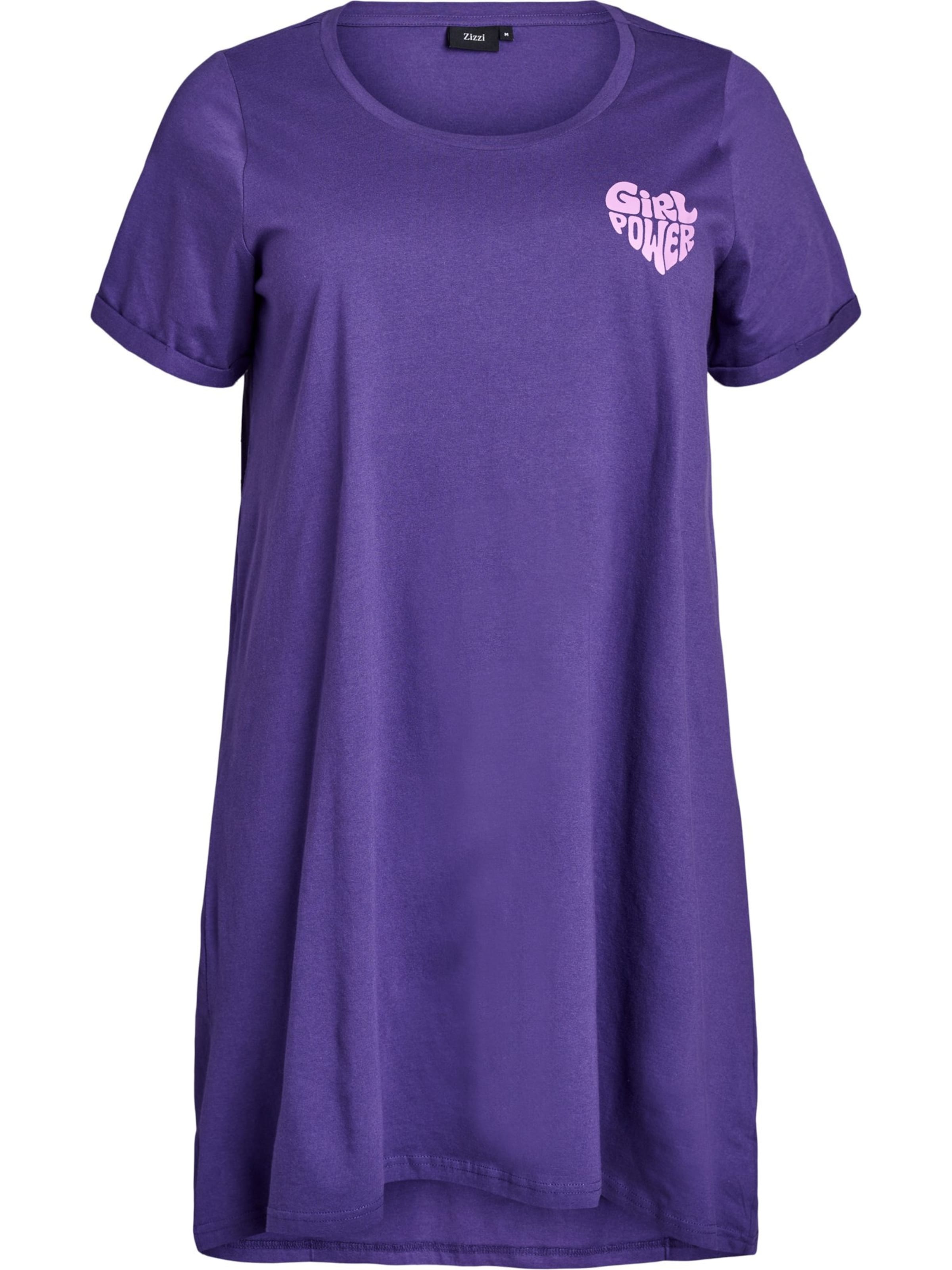 Zizzi Noční košilka 'Mally' – fialová: přední strana