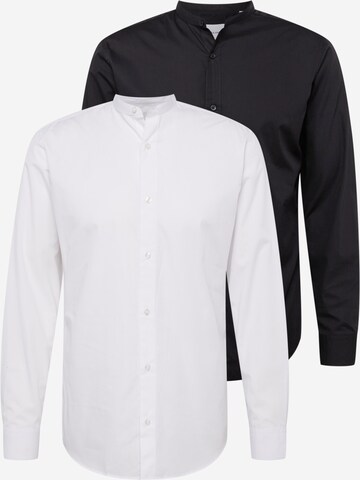 JACK & JONES Slim Fit Skjorte 'JOE' i svart: forside