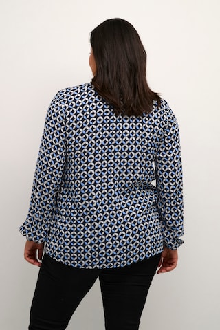 KAFFE CURVE Bluse 'Liso' in Blau