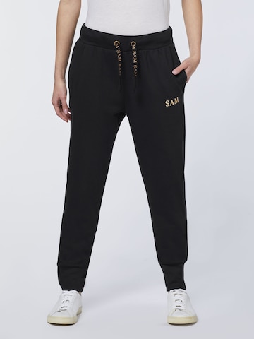 UNCLE SAM Tapered Pants in Black: front