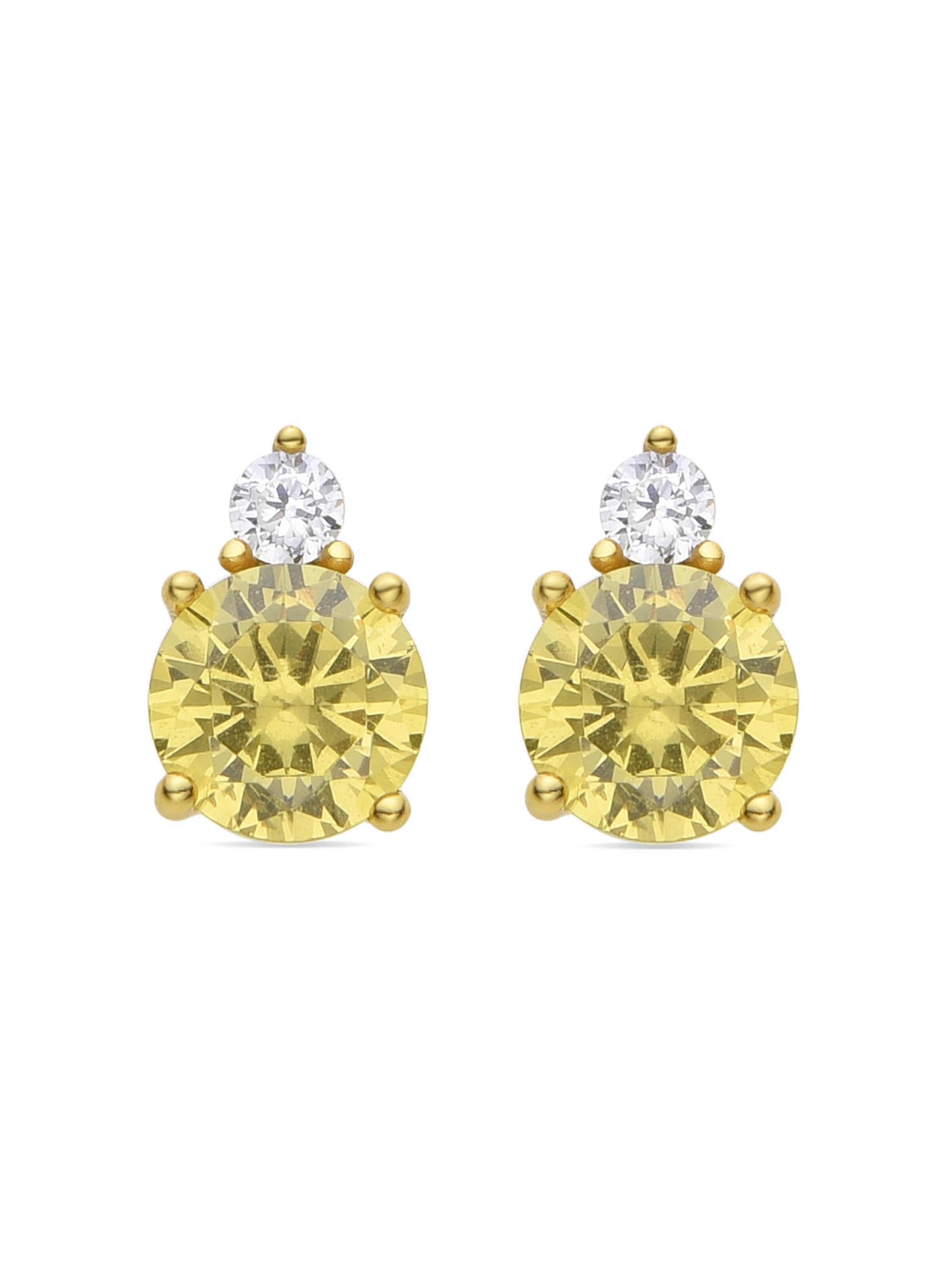 Luxenter - Pendientes 'Akma' en amarillo: frente