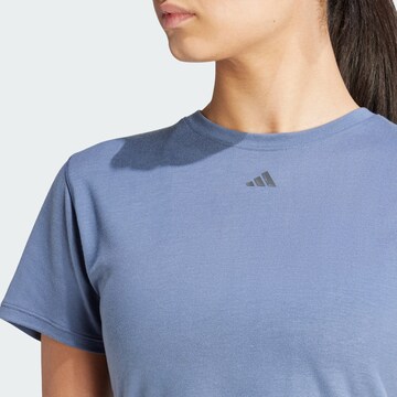 ADIDAS PERFORMANCE Functioneel shirt 'Studio' in Blauw