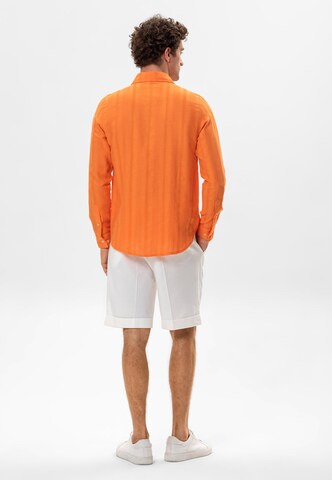 Antioch Regular fit Button Up Shirt in Orange