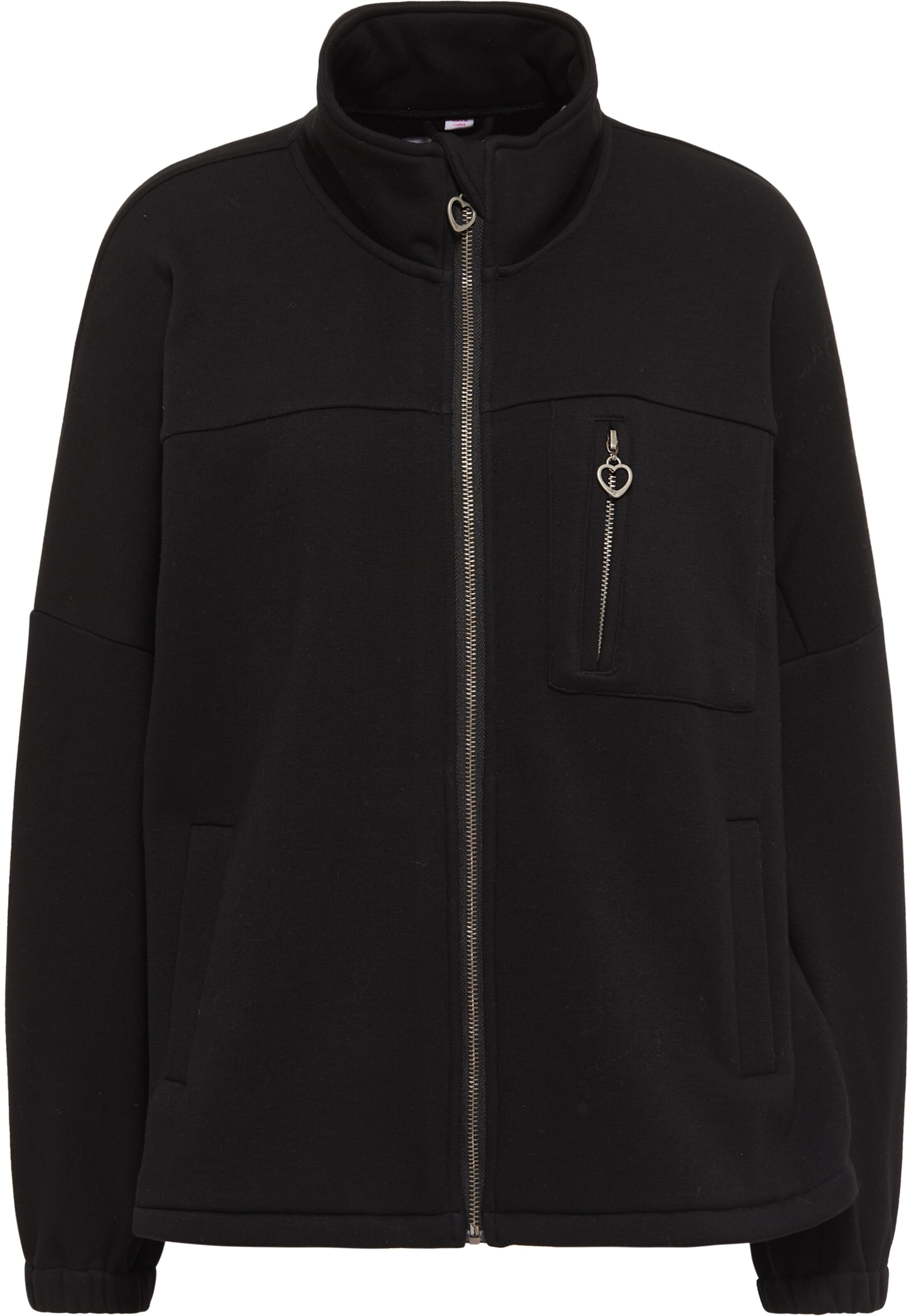 MYMO Ζακέτα φούτερ σε μαύρο: μπροστά