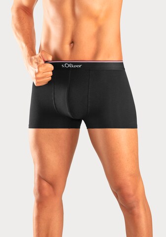 s.Oliver - Calzoncillo boxer en negro: frente