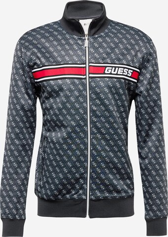 GUESS Sweatvest 'Korbin' in Zwart: voorkant