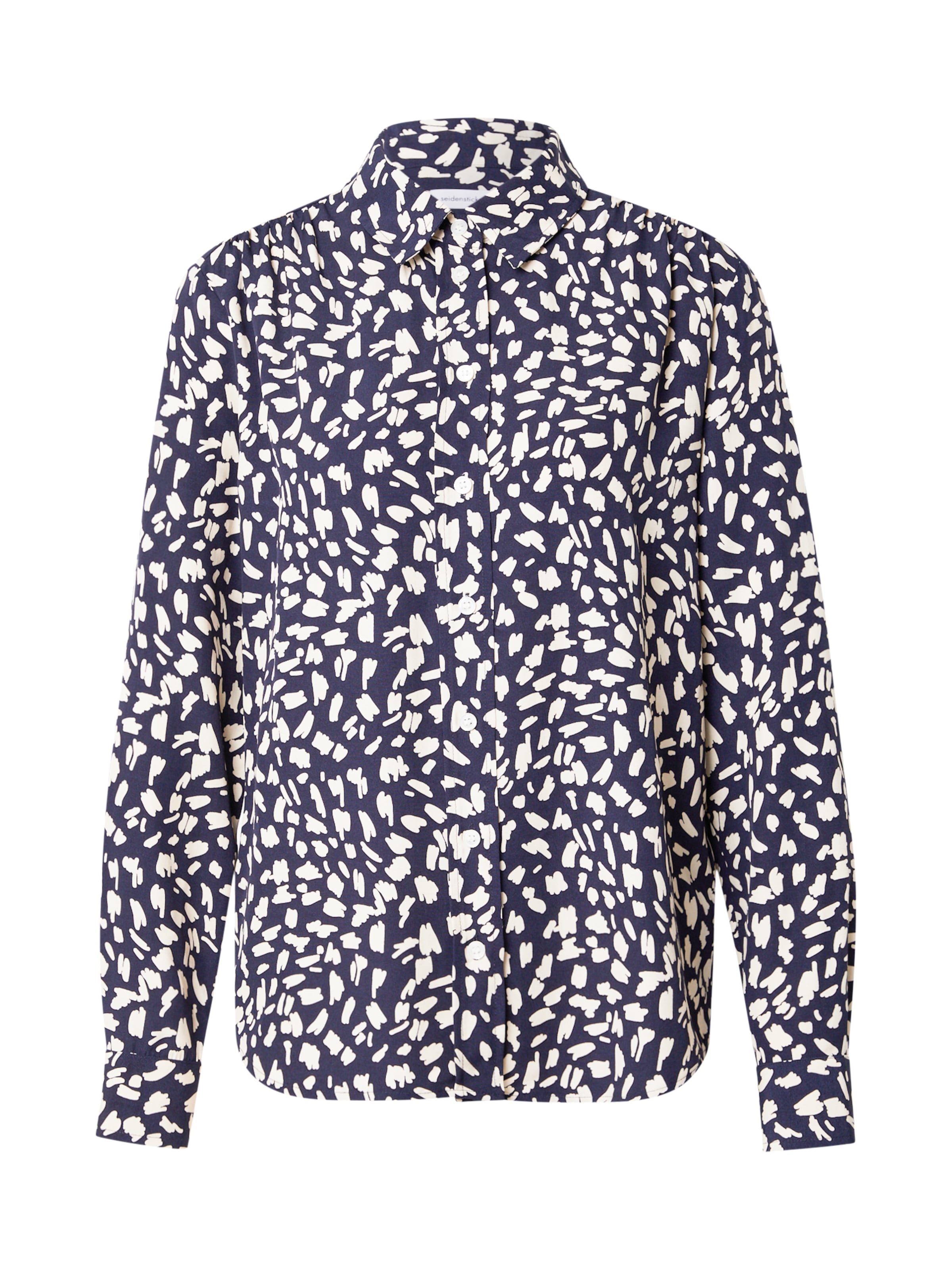 SEIDENSTICKER Blouse 'Schwarze Rose' in Blauw: voorkant