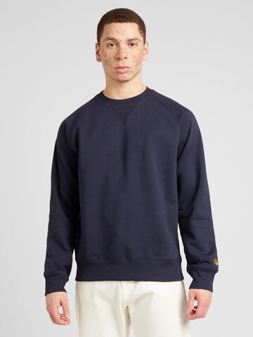Carhartt WIP Sweatshirt 'Chase' in Blue: front