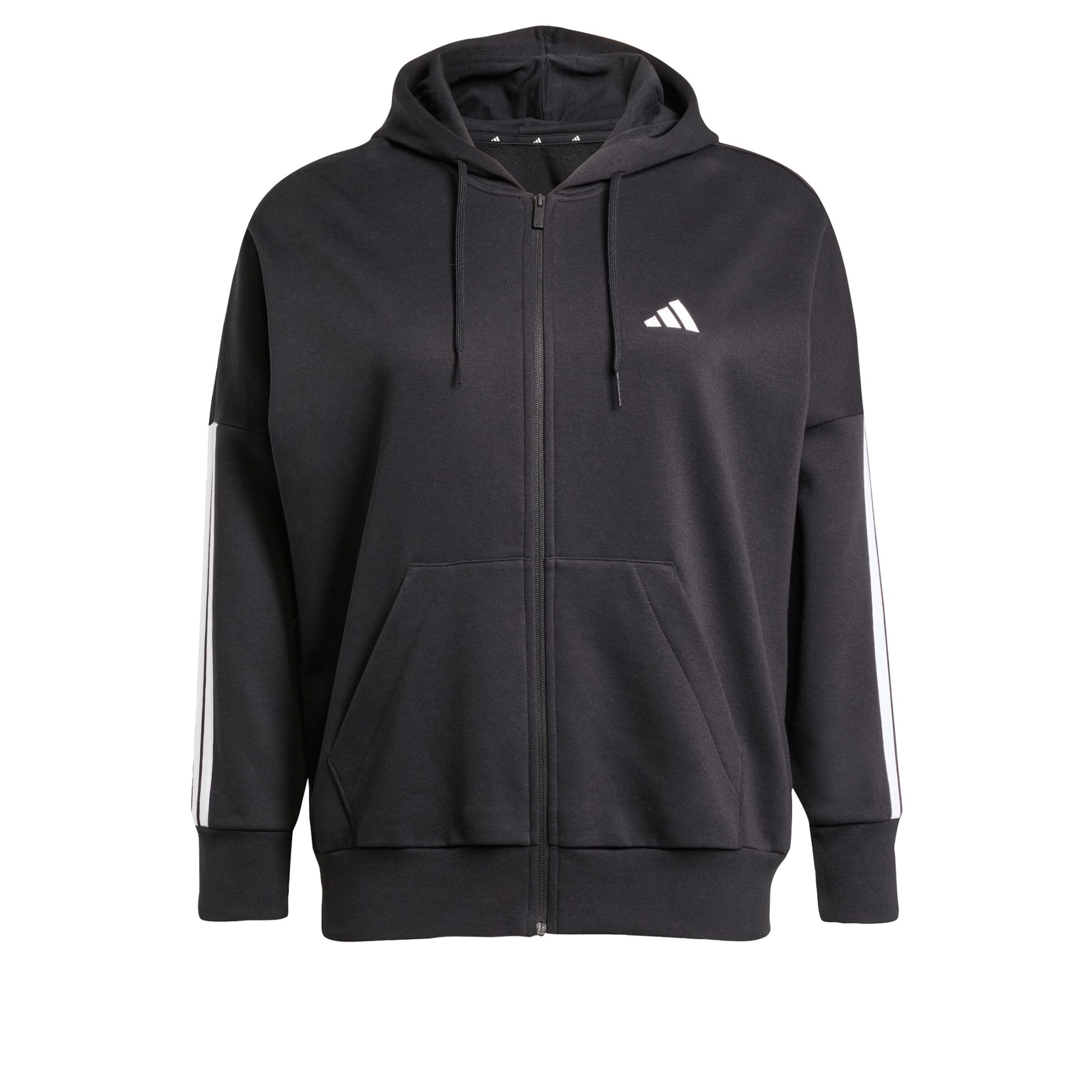 Giacca di felpa sportiva 'Essentials' di ADIDAS SPORTSWEAR in nero: frontale