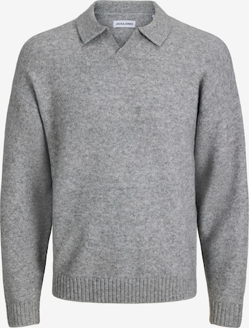 JACK & JONES Пуловер 'JJESOHO OLLIE' в сиво: отпред