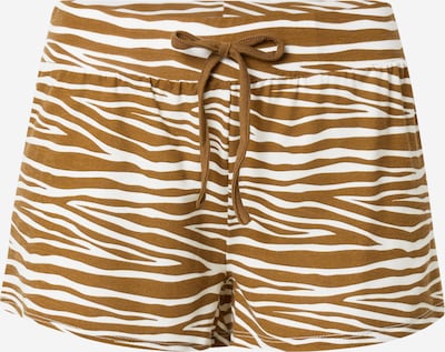 LingaDore Pantalon de pyjama en marron / blanc, Vue avec produit