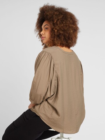 ONLY Carmakoma Blouse 'BRITNEY' in Brown