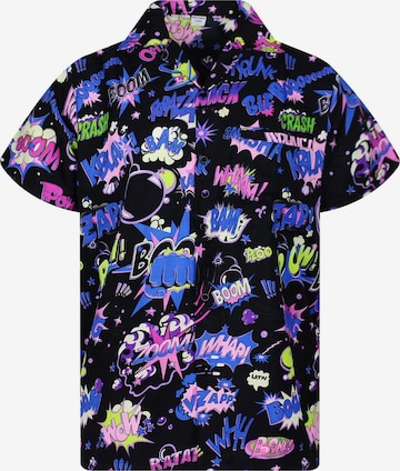 King Kameha T-shirt 'Boom Bang' i lila: framsida