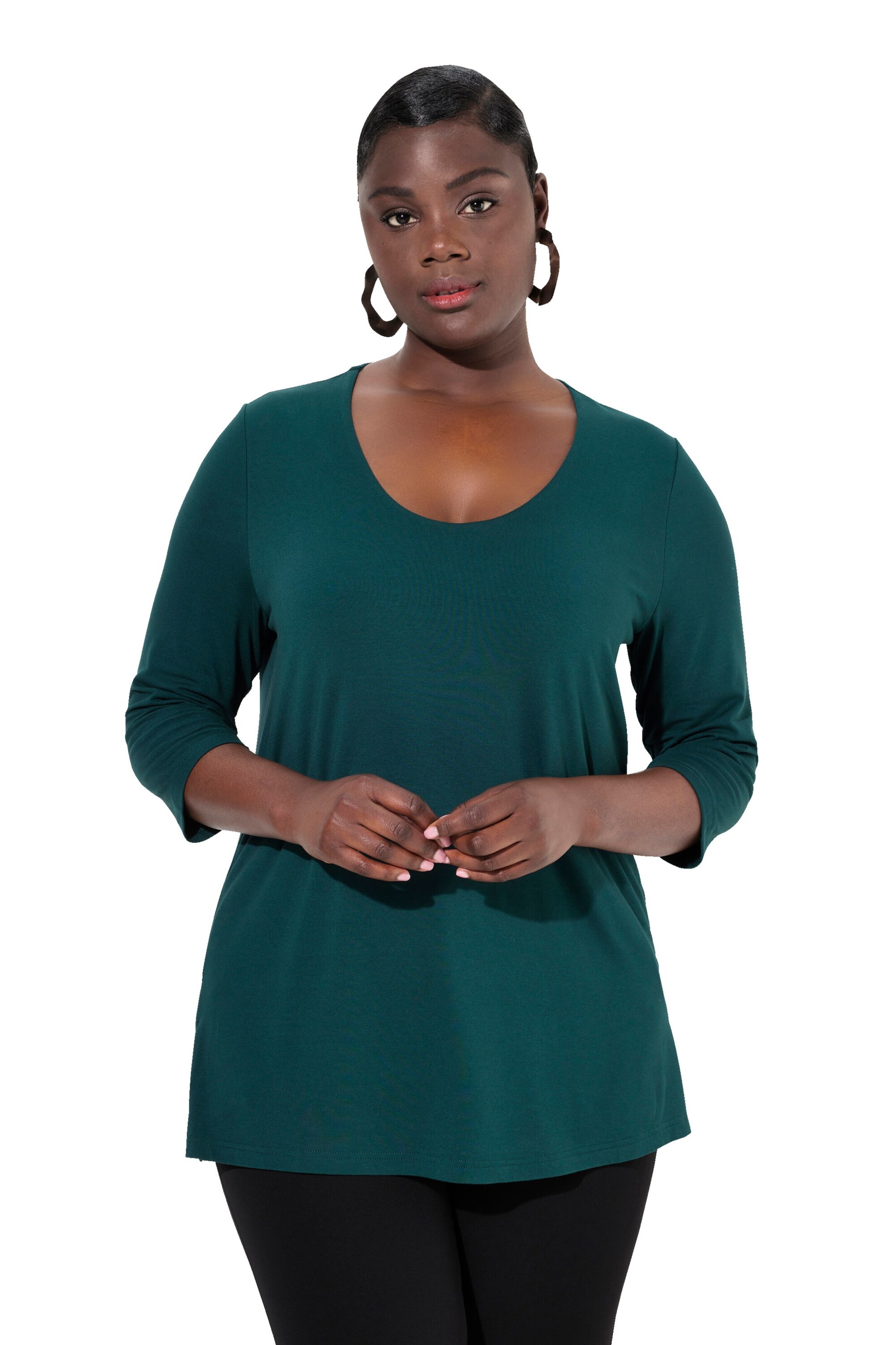 Ulla Popken Shirt in Grün: Vorderseite