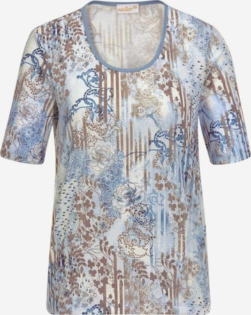 Goldner Shirt in Blau: Vorderseite