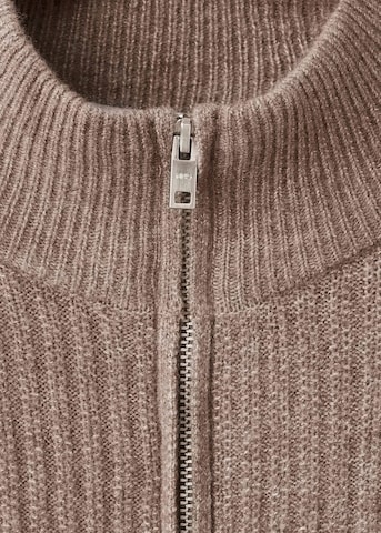 MANGO MAN Knit Cardigan 'Parkz' in Brown