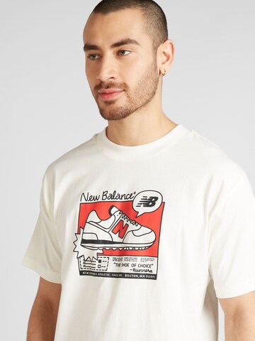 T-Shirt 'Essentials' new balance en blanc