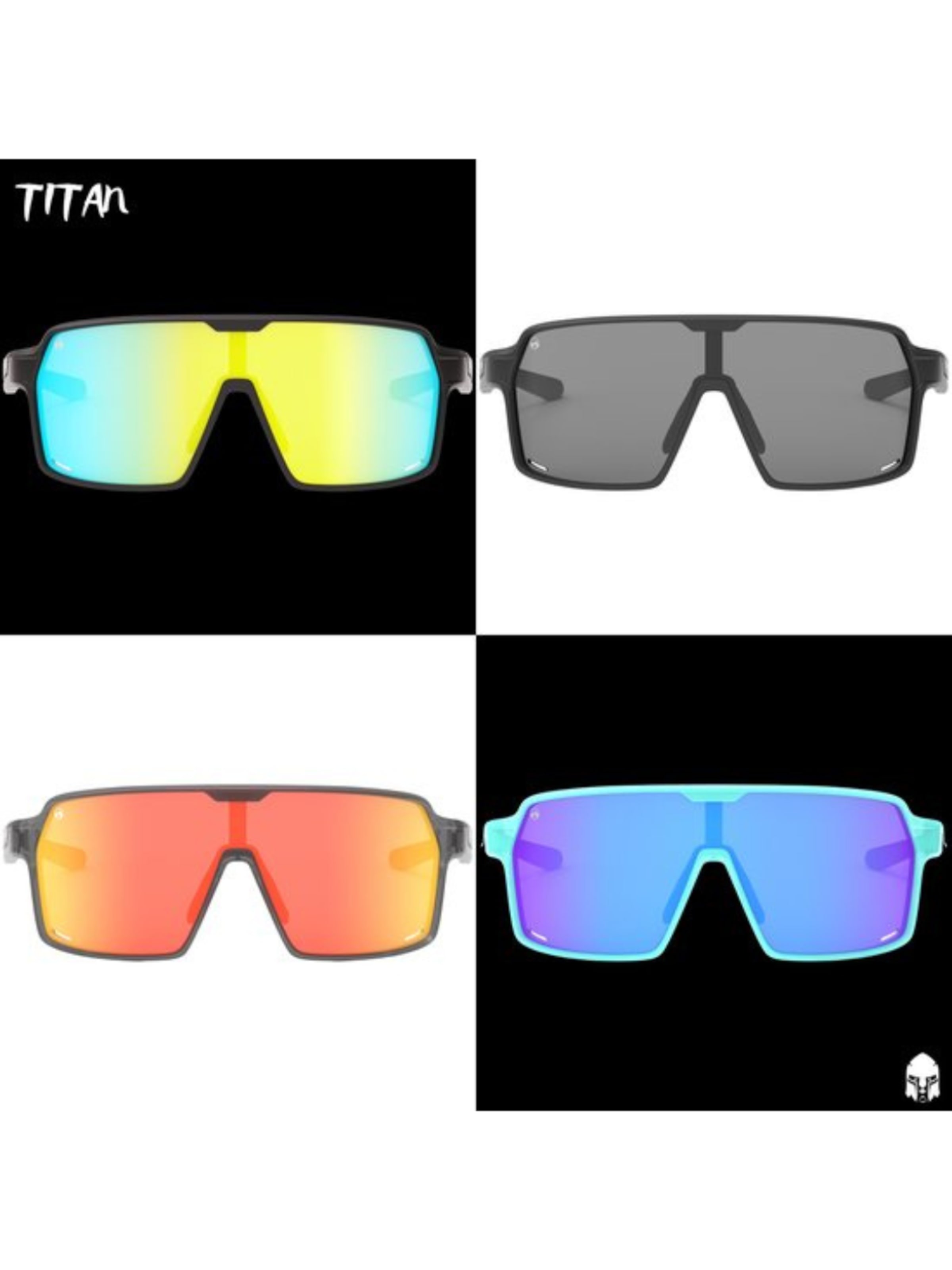 Mowmow - Gafas de sol deportivas 'MowMow Titan Sunglasses - Sports Glasses - Cycling Glasses - Men - Women' en negro