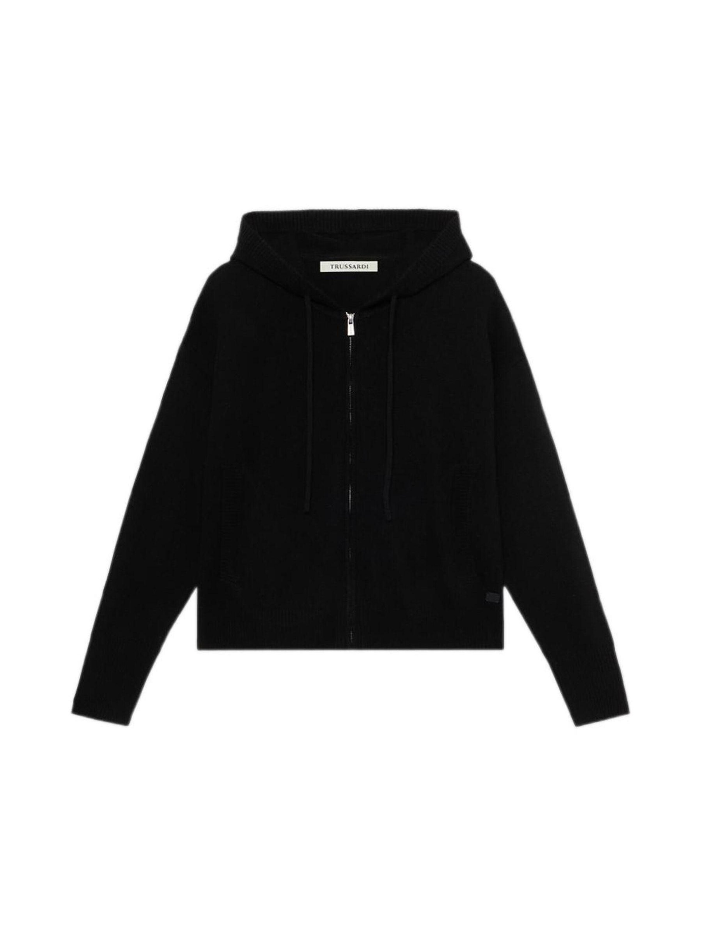 Trussardi Gebreid vest in Zwart: voorkant