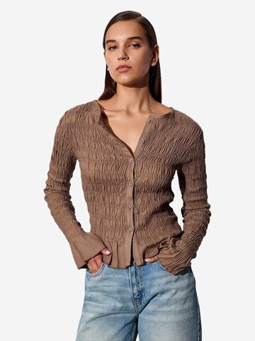 Camicia da donna 'Blusen' di Dilvin in marrone: frontale