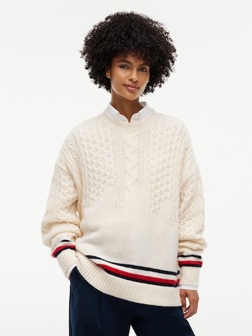 Tommy Jeans Tröja i beige: framsida